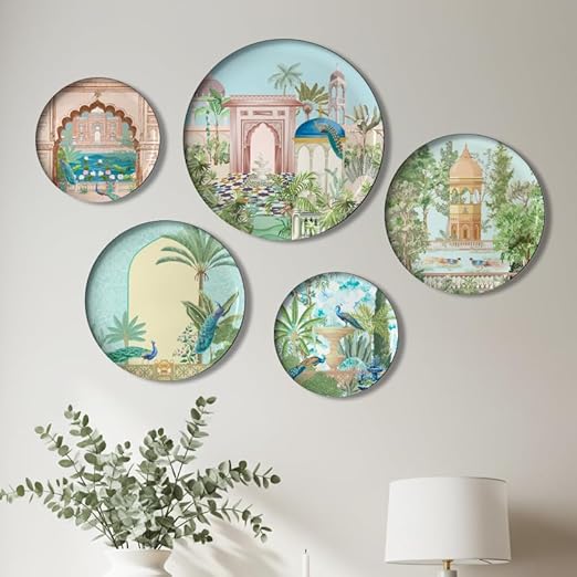  Ethereal India Wall Plates– Elegant Metal Wall Décor Set 