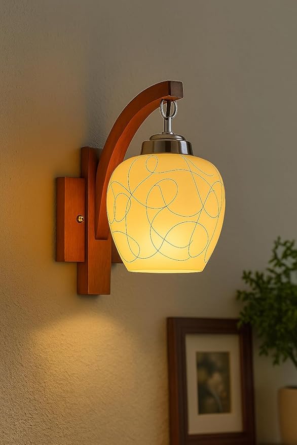 Mahganya Industries Designer Home Decorative Modern Wall lamp for Living Room, Bedside, Bedroom, Decorative Light for Indoor Application Without Bulb Round lamp