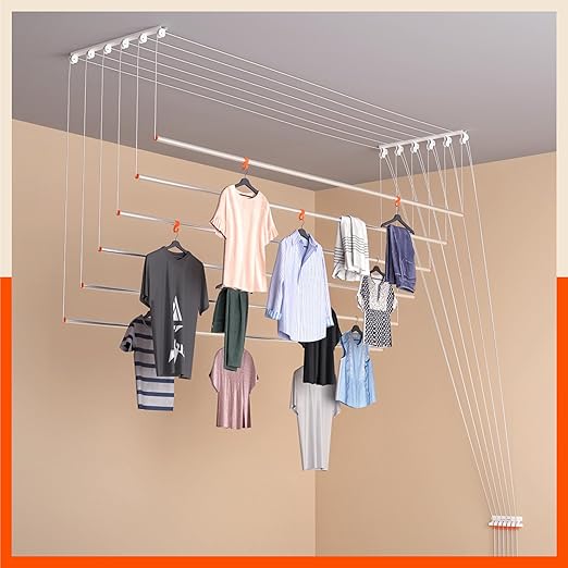 Ceiling-Mounted Clothes Drying Rack