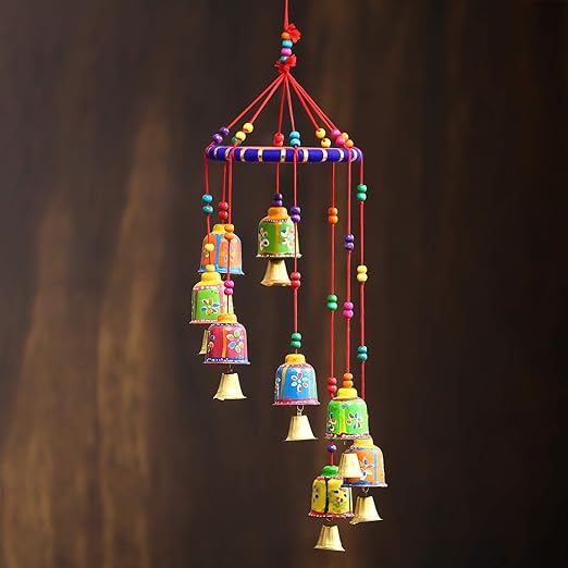 Multicolour Handcrafted Decorative Window Door Wall Hanging Bells Wind Chimes Decorative Showpiece