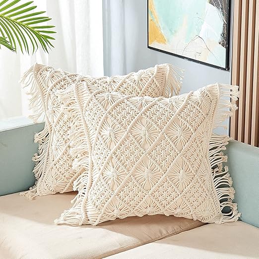 Boho Macrame Cushion Covers