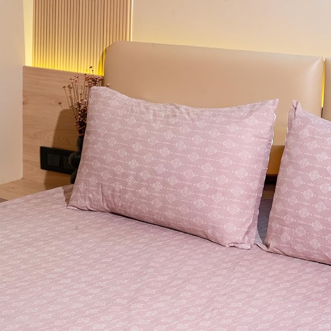 Umi Cotton Fitted Bedsheet, 78"X60" Bedsheet King Bed Cotton, Elastic Fitted King Size with Elastic