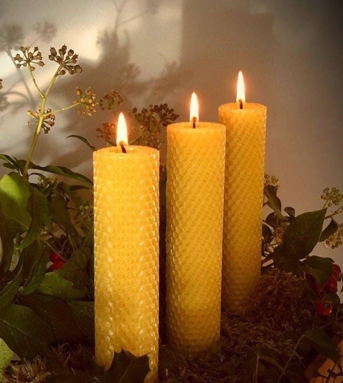 Big Pillar Beeswax Candles