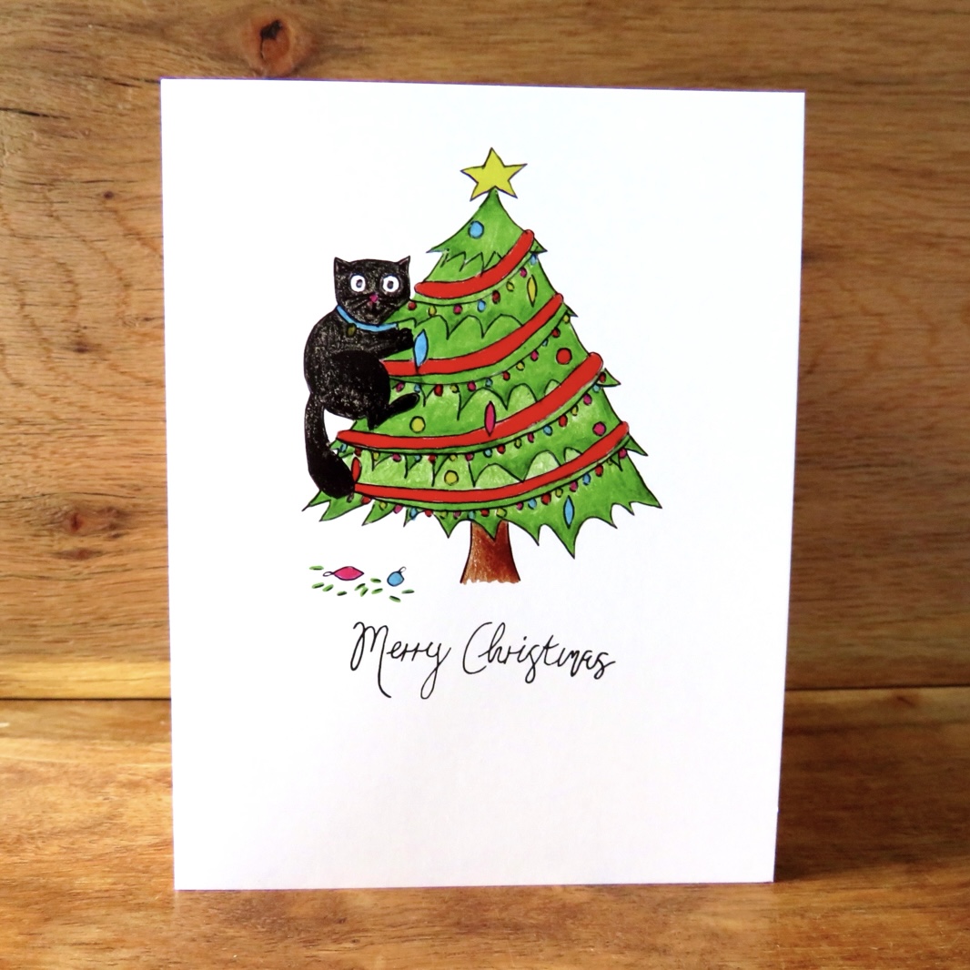 Merry Christmas - Cat in Tree