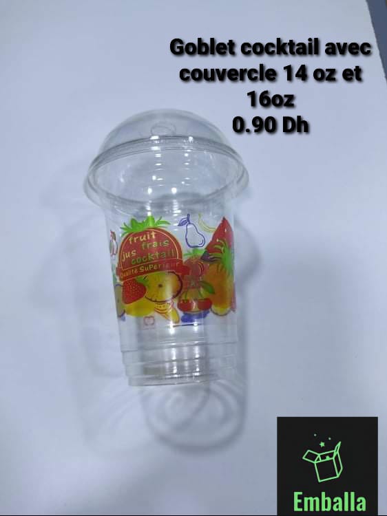 Goblet cocktail avec couvercle