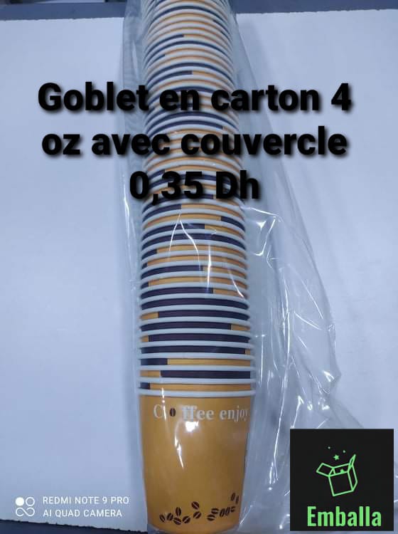 Goblet en carton 4 oz