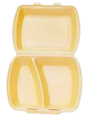 Barquettes Alimentaires 2 Compartiments – Lot de 200 pièces