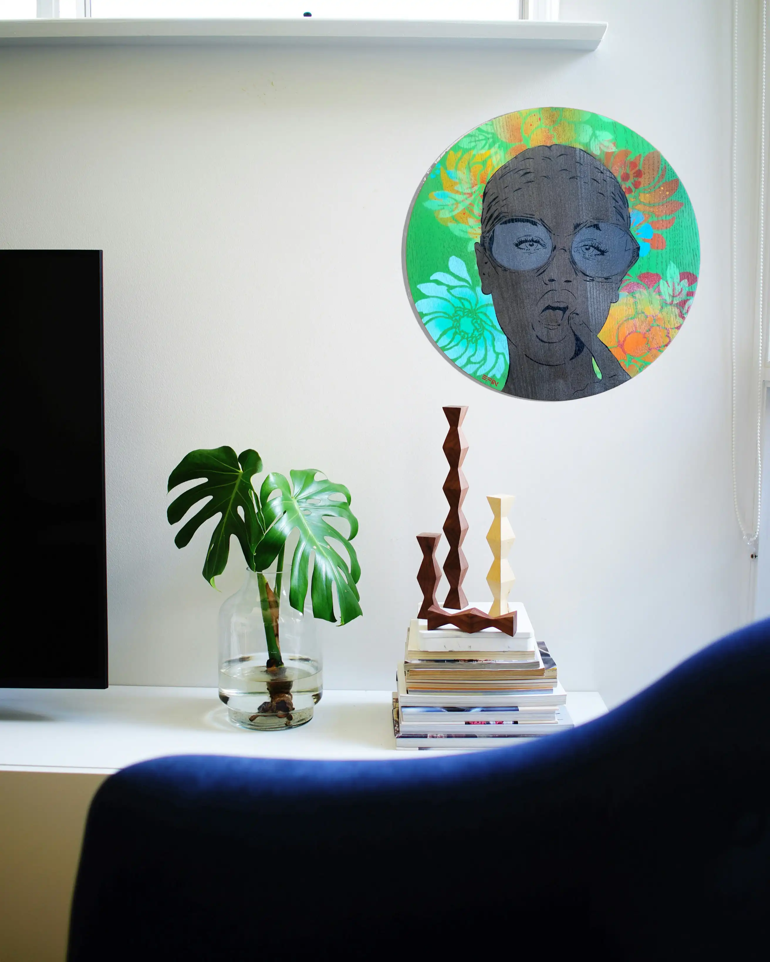 Sophia | Wood Panel (Dark Green)