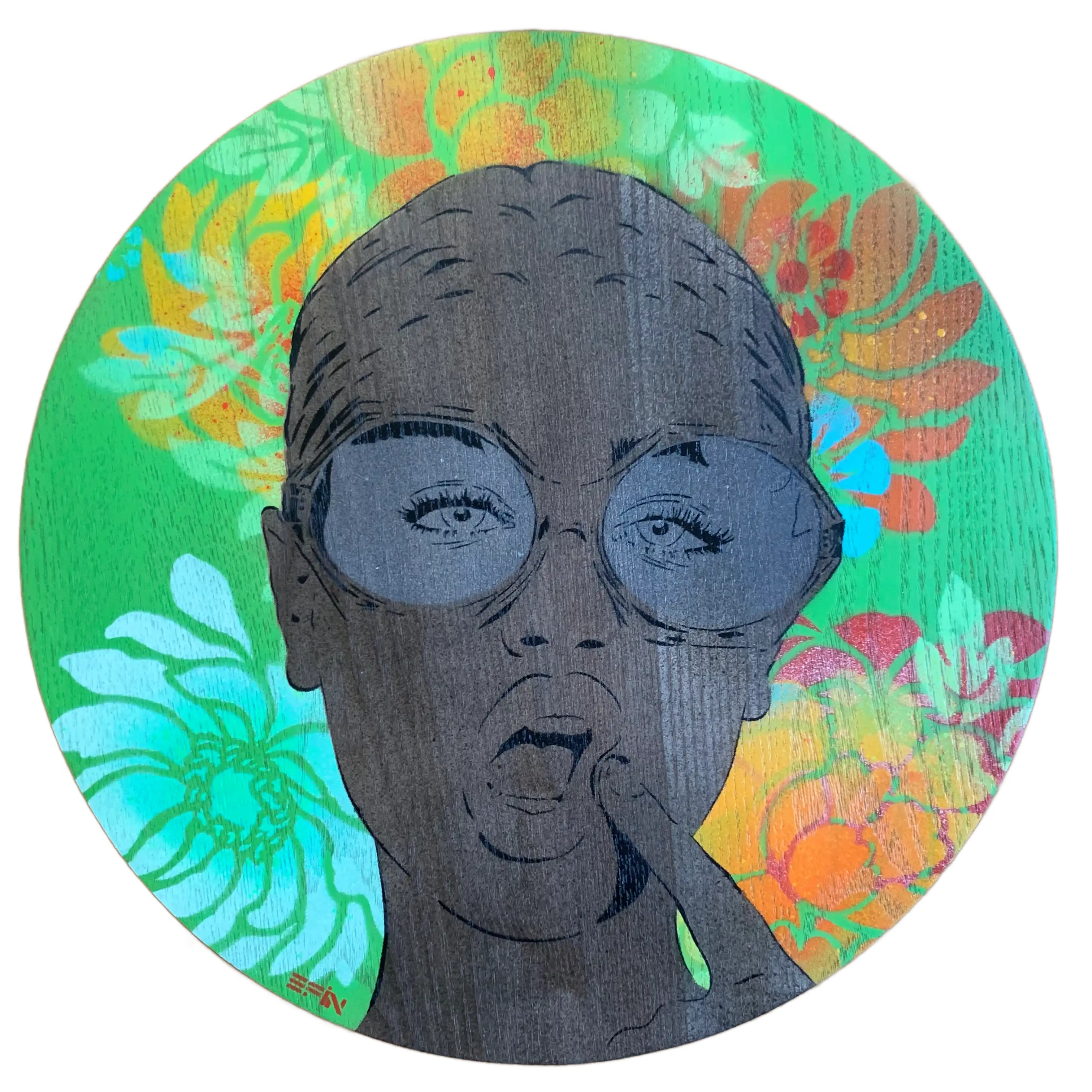 Sophia | Wood Panel (Dark Green)