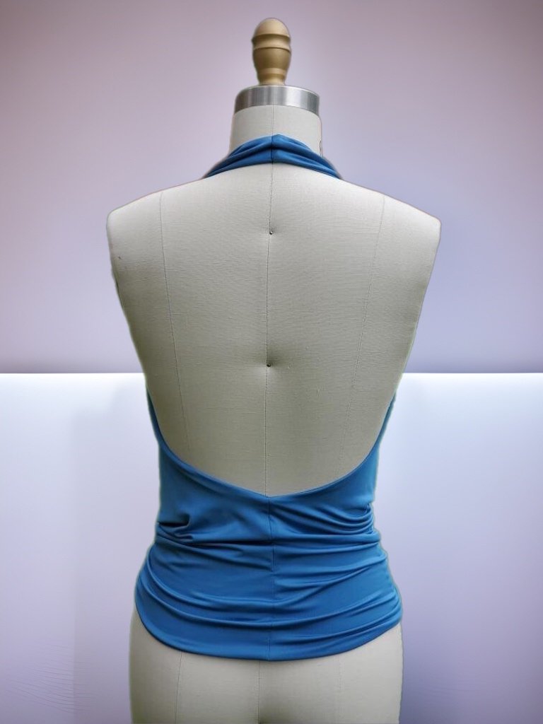 Elegant Draped Halter Top