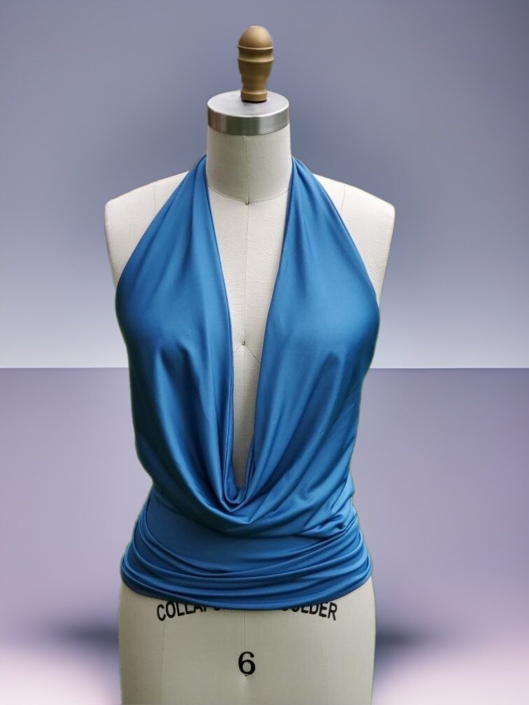 Elegant Draped Halter Top