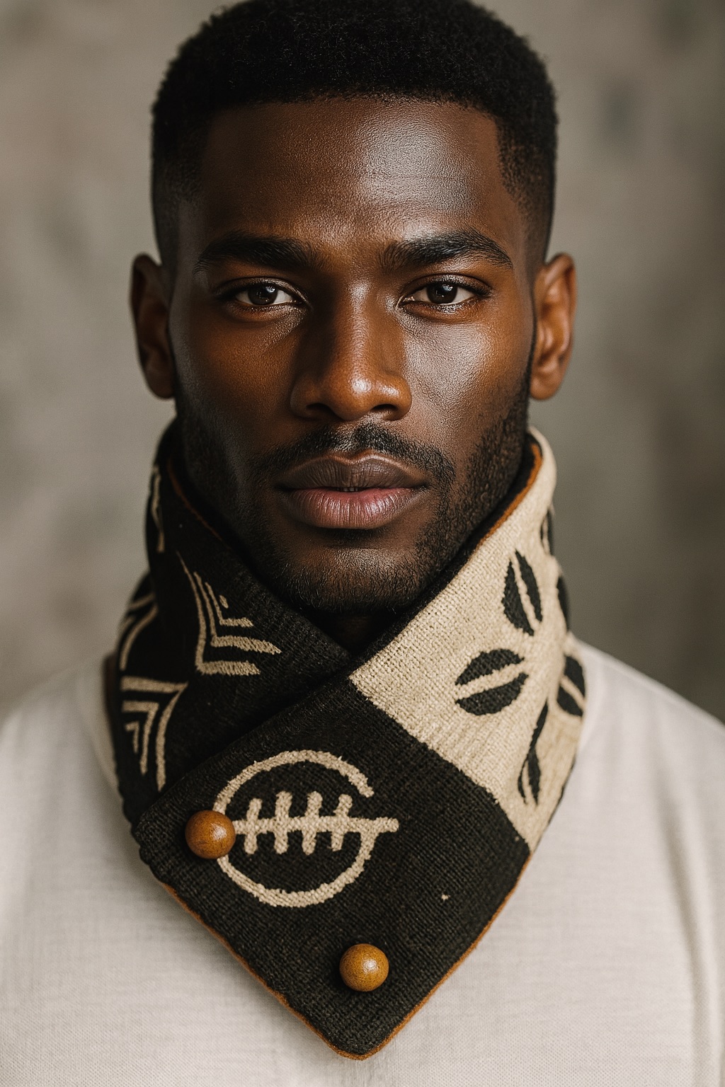 Handcrafted Authentic African Mud Cloth Neck Warmer