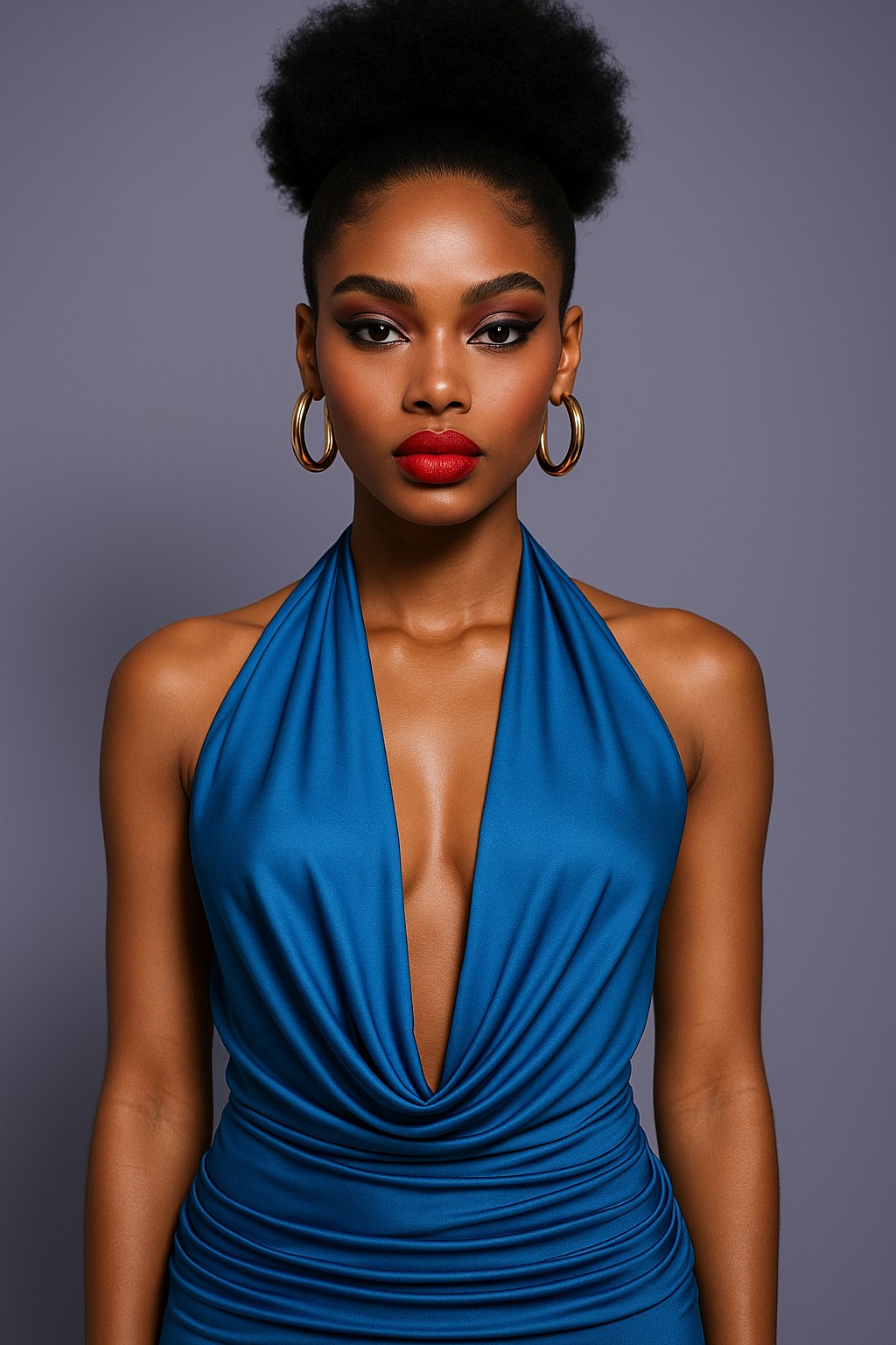 Elegant Draped Halter Top