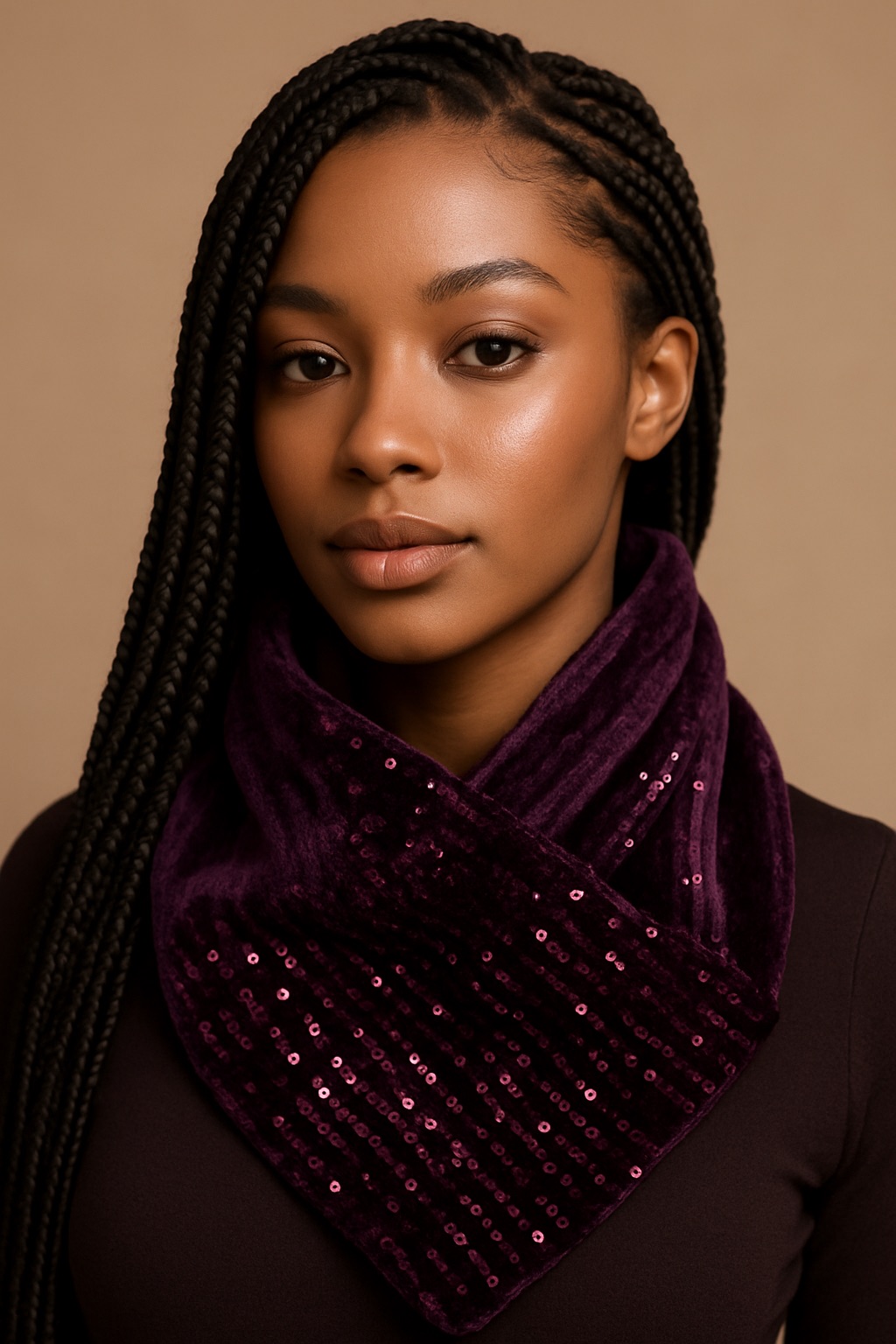 Velvet Sequin Neck Warmer