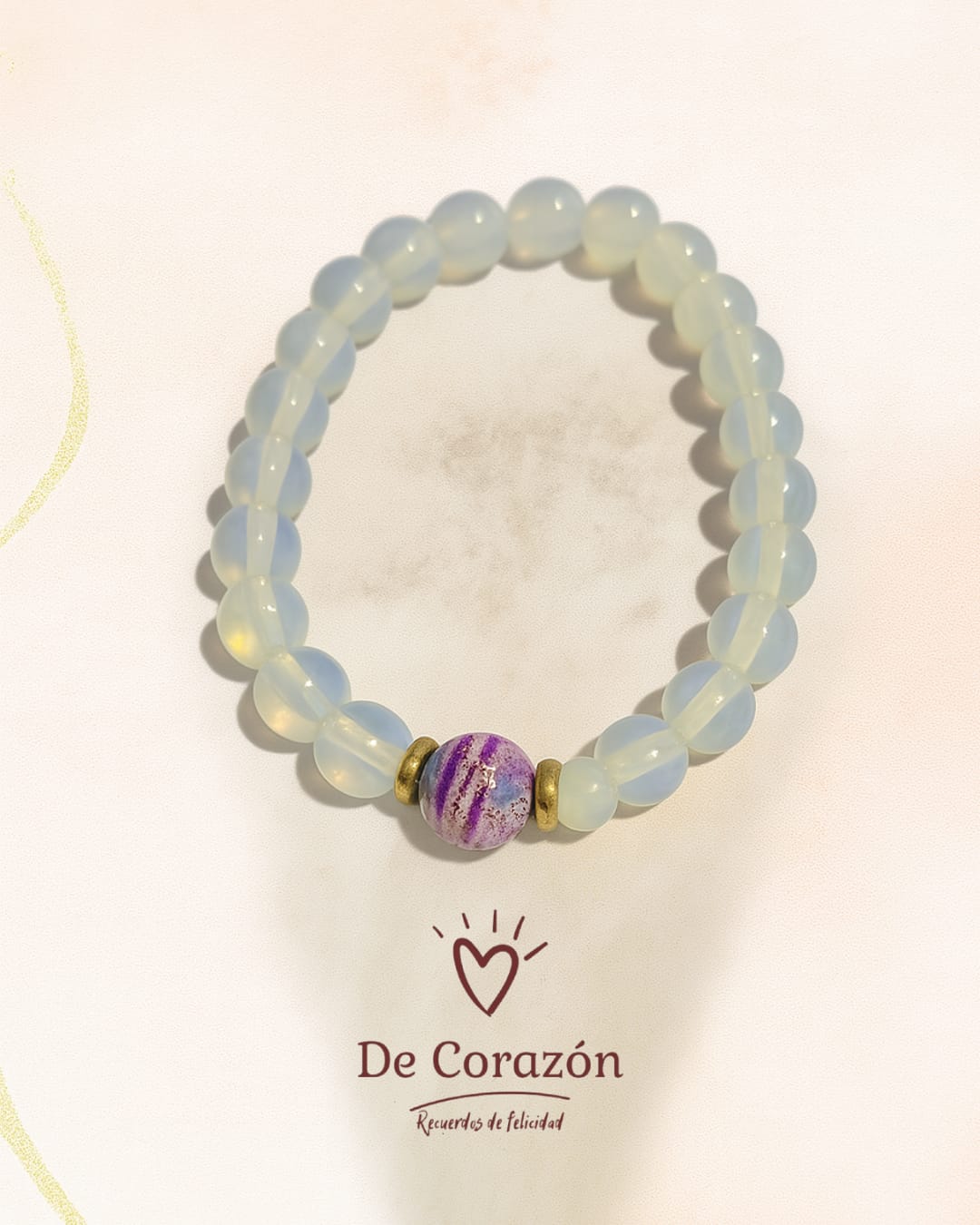 Pulsera de cuentas opalinas