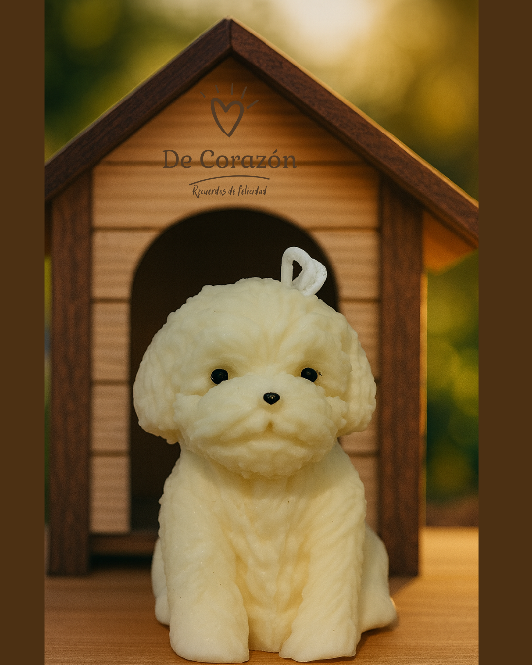 Vela decorativa en forma de perrito