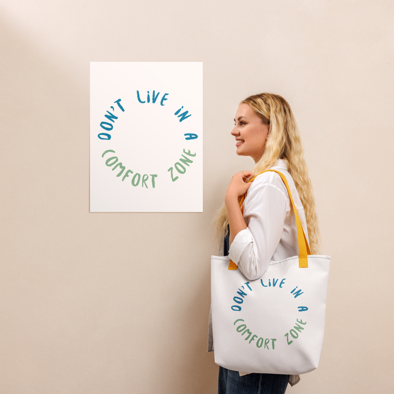 Bolso con frase motivacional