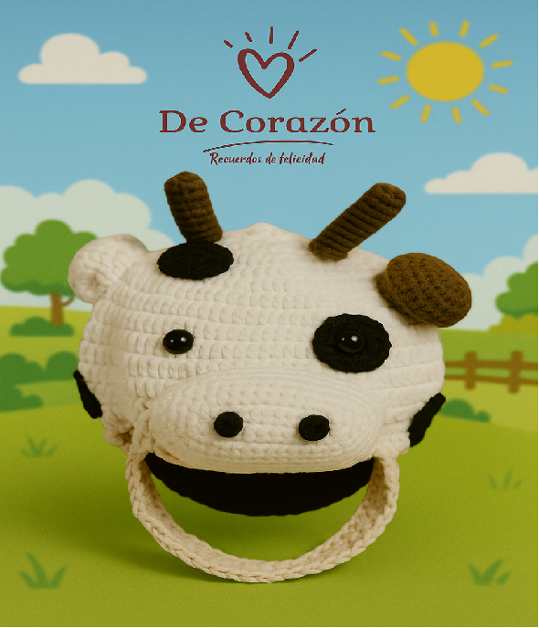 Gorro de vaca tejido