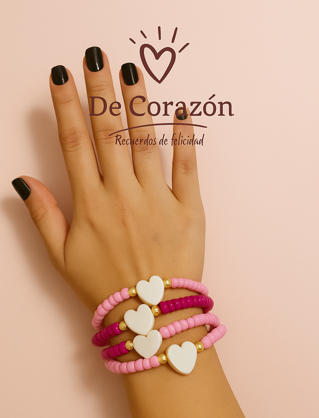 Pulseras de corazones