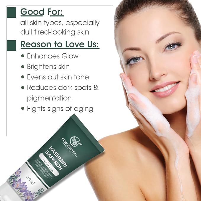BERO HERBAL PRODUCTS Kashmiri Saffron Face Wash  (100 ml)