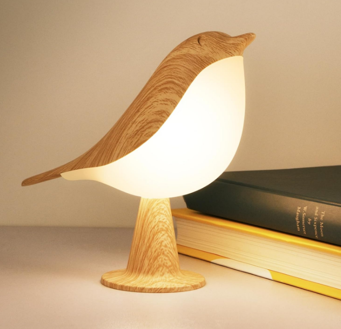 Small Desk Lamp, Bird Lamp Bedside Lamps with 3 Color Temperature and Touch Sensor,Cordless Lamp Kids Night Light with Rechargeable Battery for Bedroom Nightstand Bedside Table