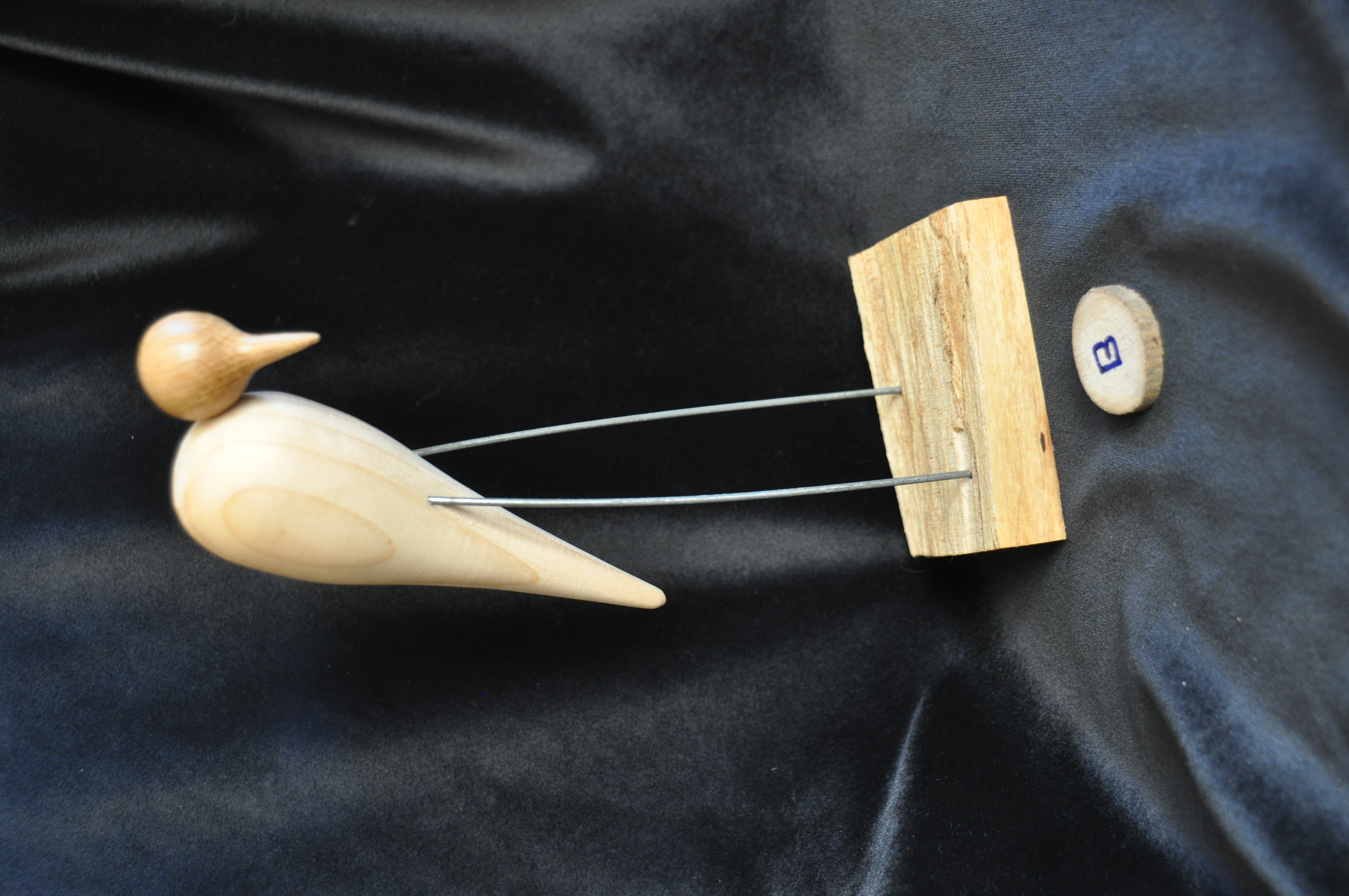 Stylised Wooden Wader Bird Sculptures