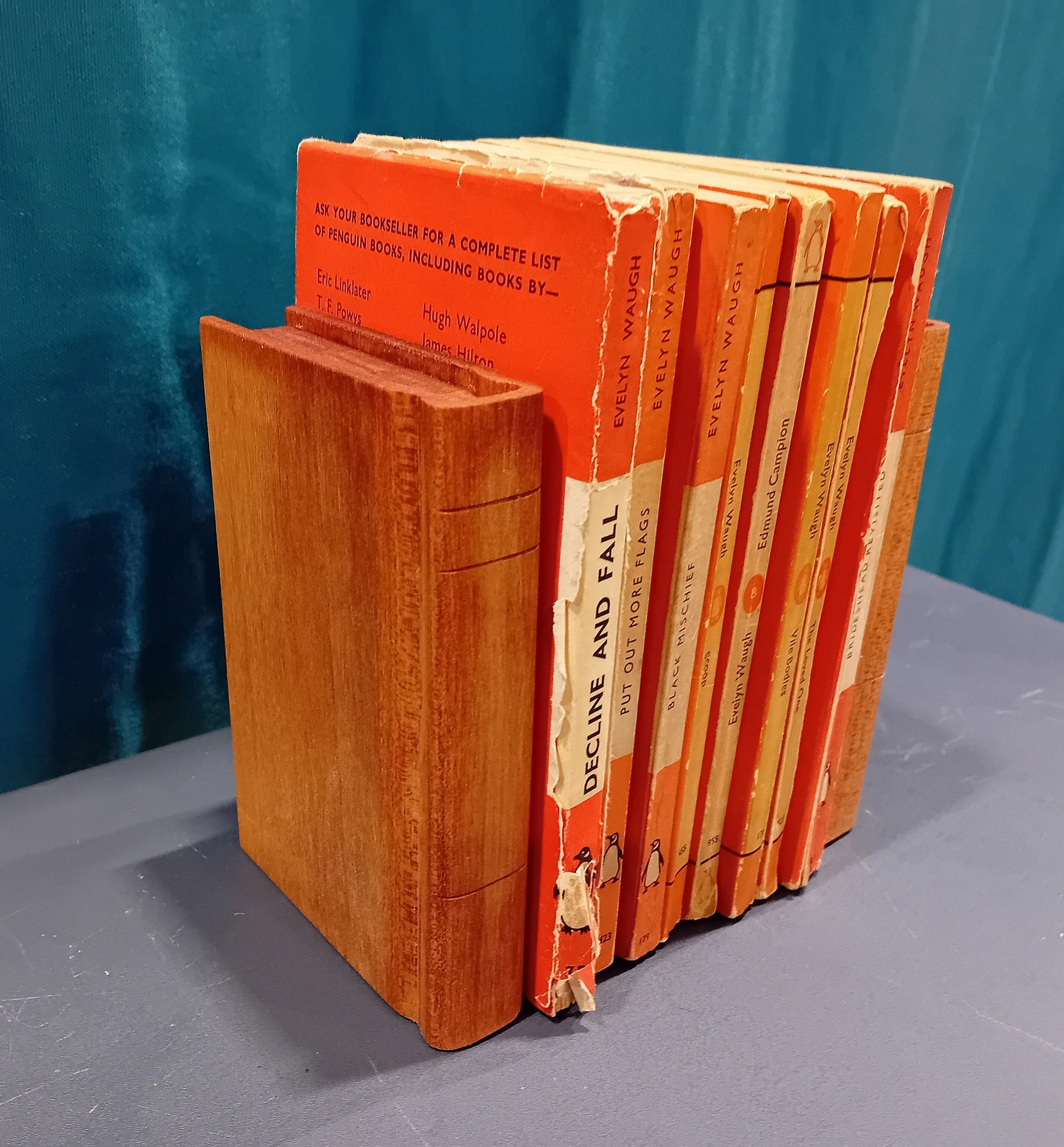 Pair of Wooden Book-style Bookends