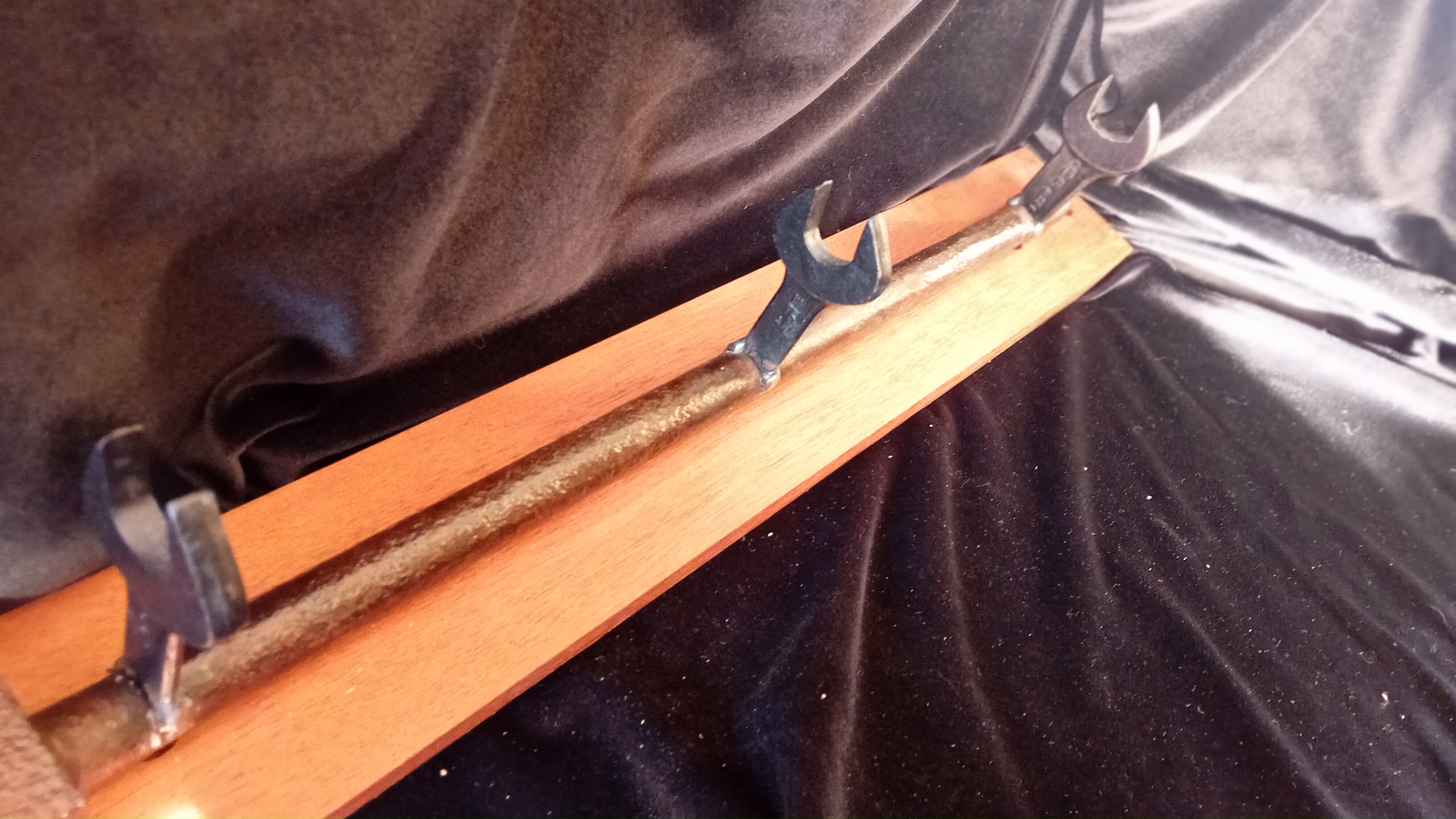 Vintage Spanner and bolt coat hooks