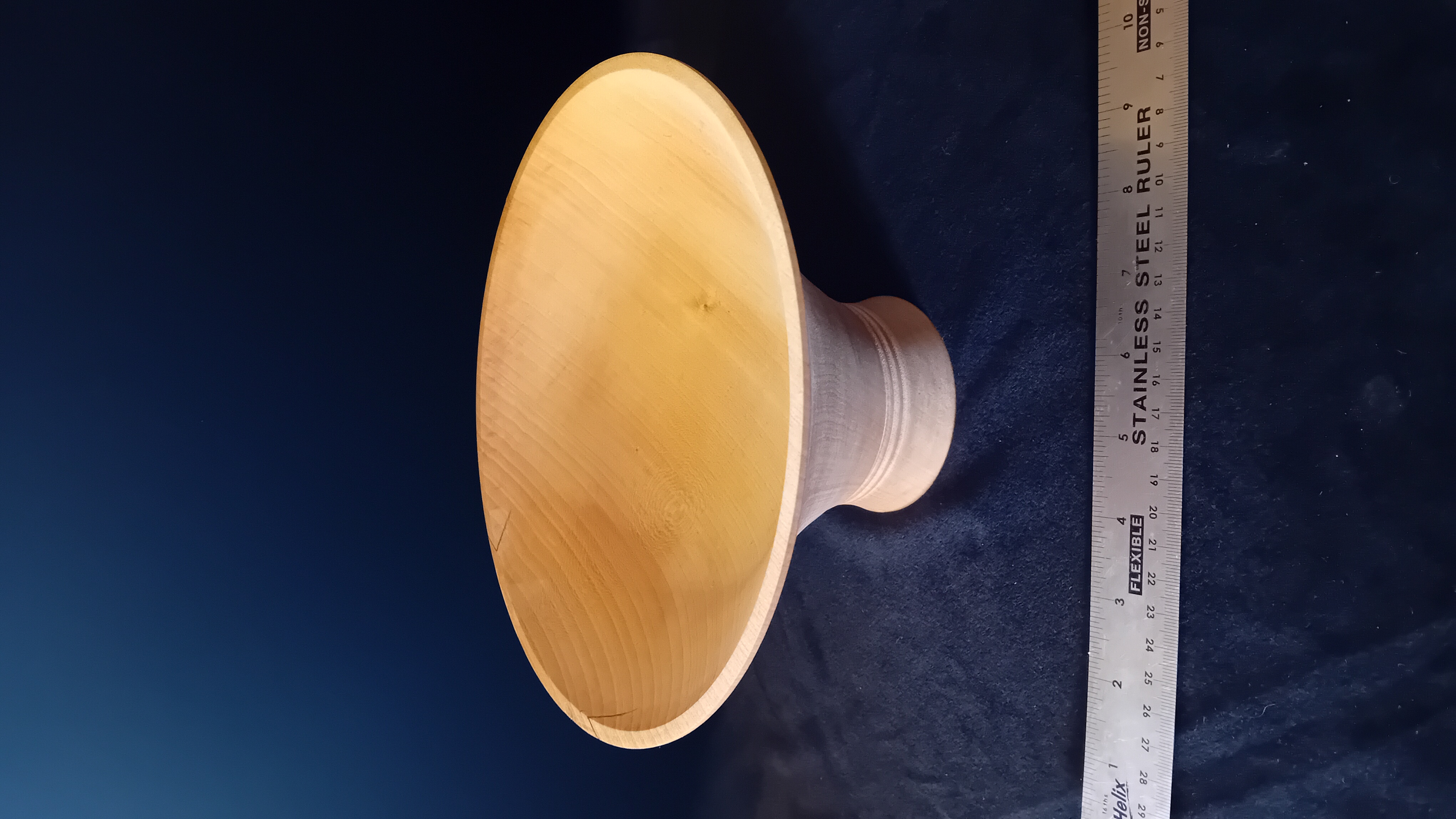Large convex turned bowl
