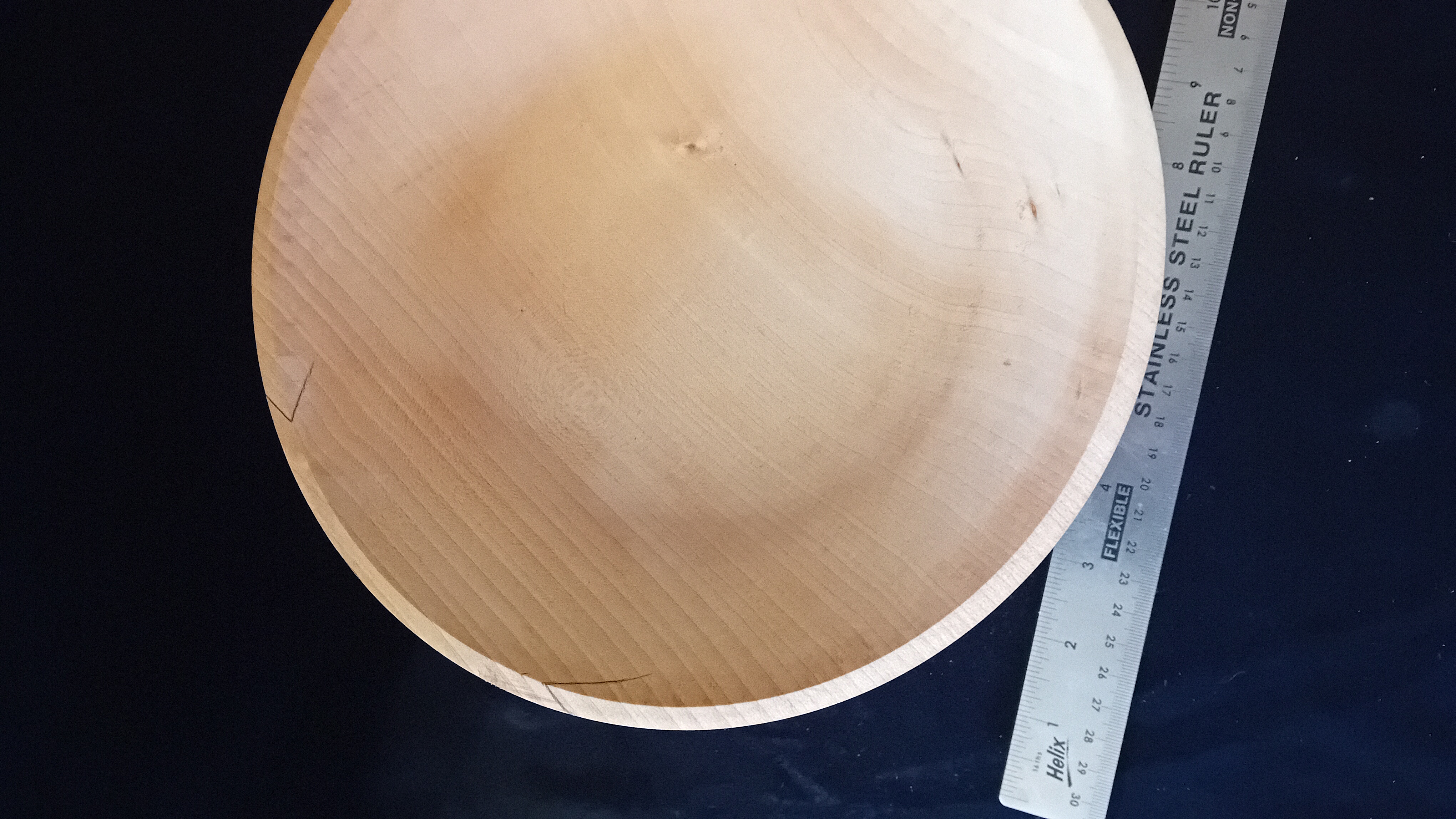 Large convex turned bowl
