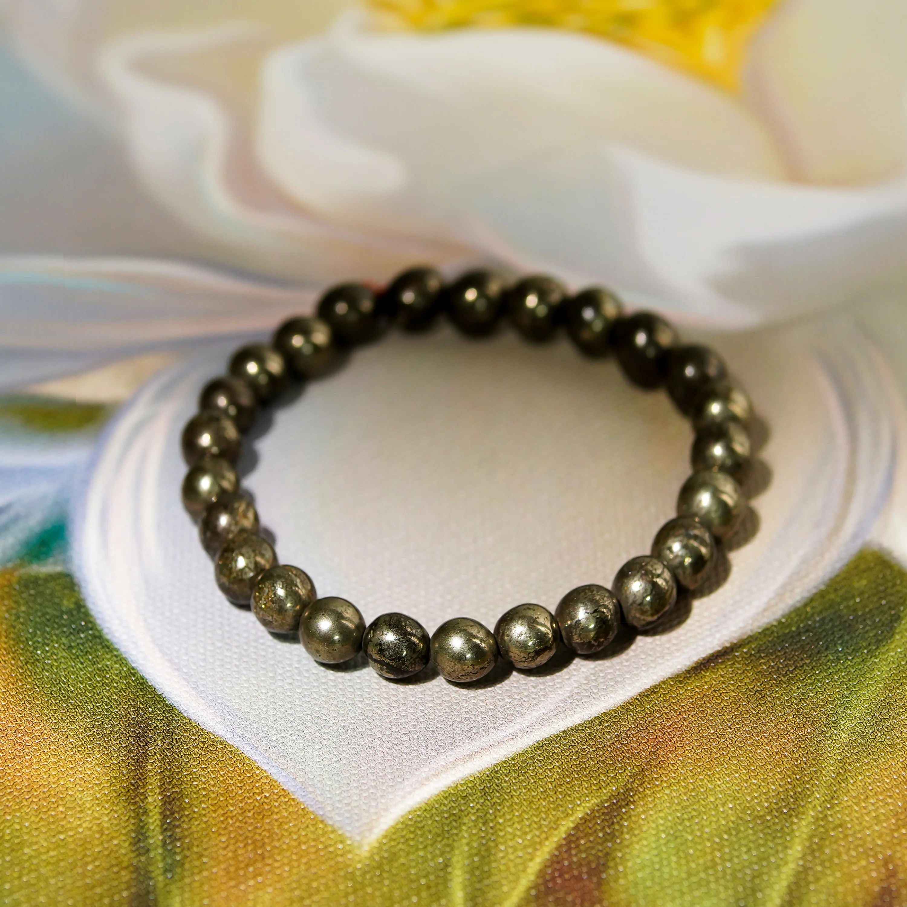 Pyrite Beaded Bracelet