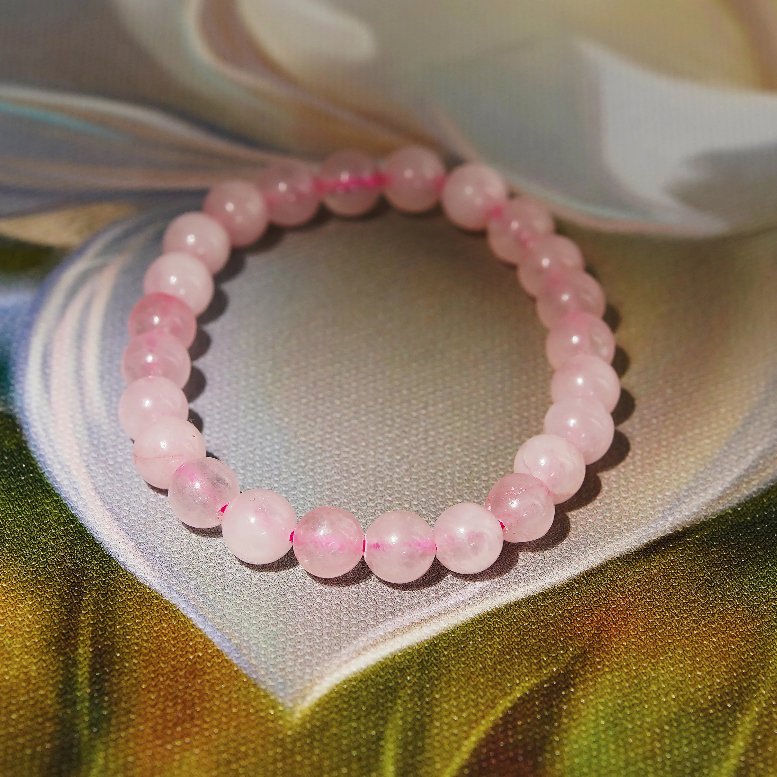 Rose Quartz Beaded Bracelet