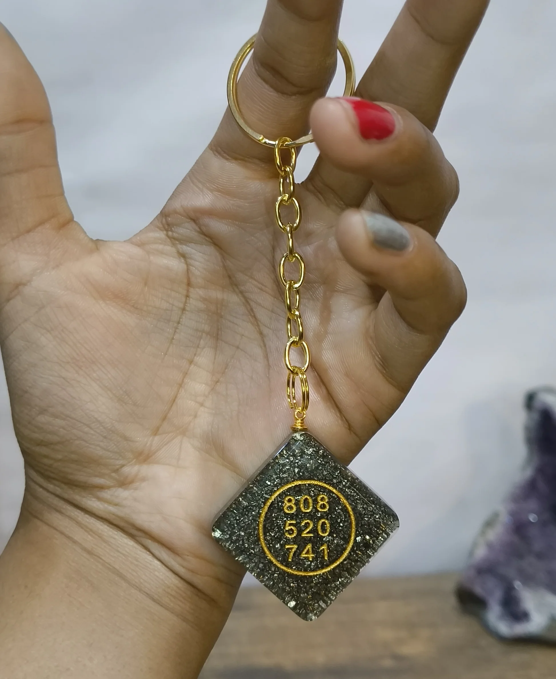Pyrite Dhan Varsha Keychain