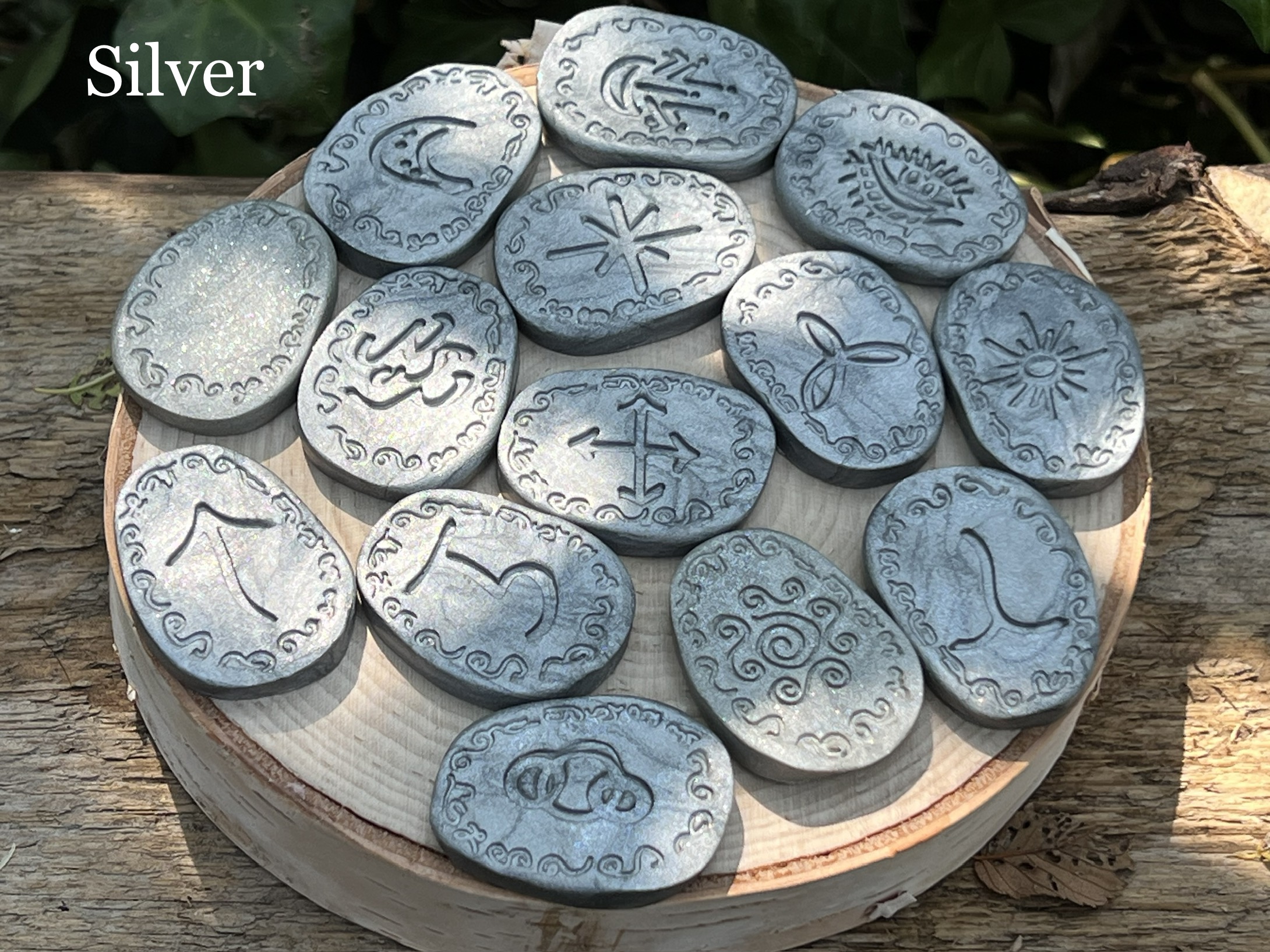 Handcrafted Clay Witch Runes