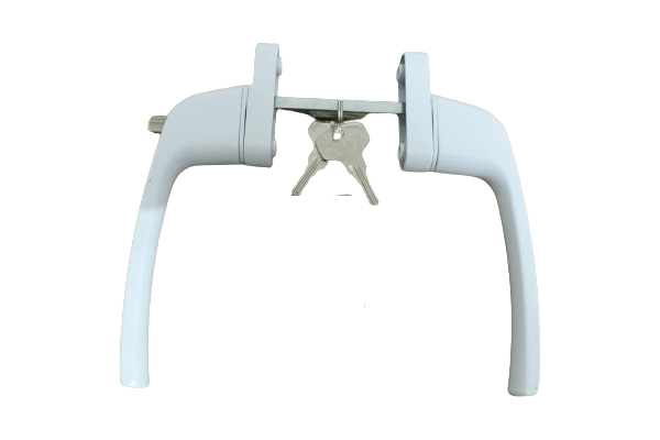 PURANI DILLI CASEMENT WINDOW HANDLE PAIR WITH ONE SIDE KEY ONE SIDE KNOB
