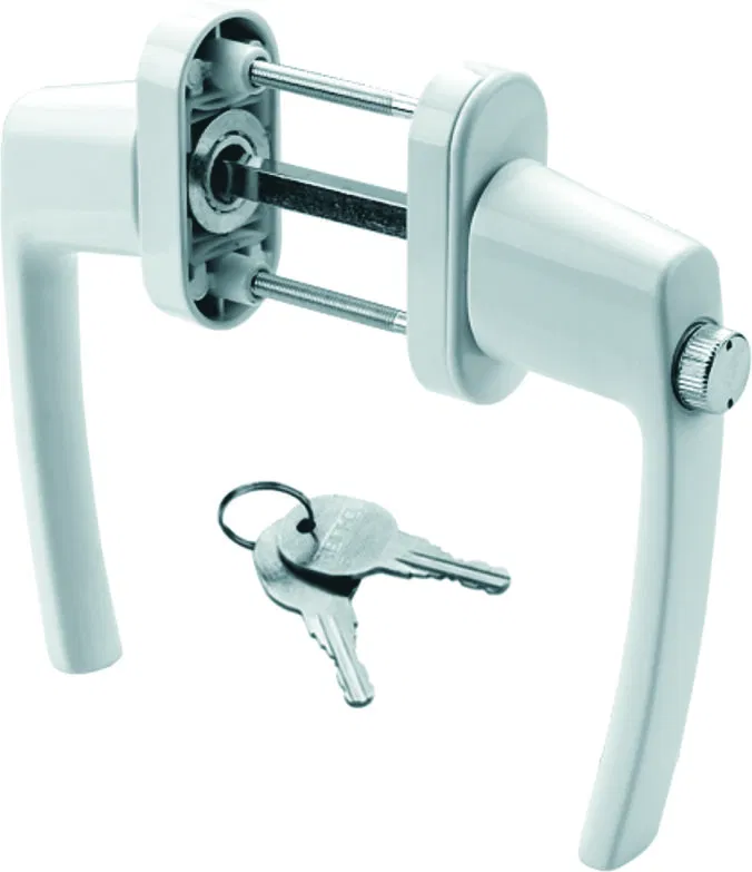 PURANI DILLI CASEMENT WINDOW HANDLE PAIR WITH ONE SIDE KEY ONE SIDE KNOB