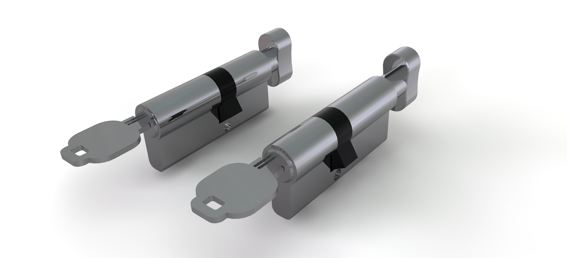EURO PROFILE LOCK CYLINDER ONE SIDE KEY ONE SIDE THUMB TURN (OSK)