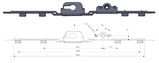Sliding Transmission Gear Rod for  D Handle