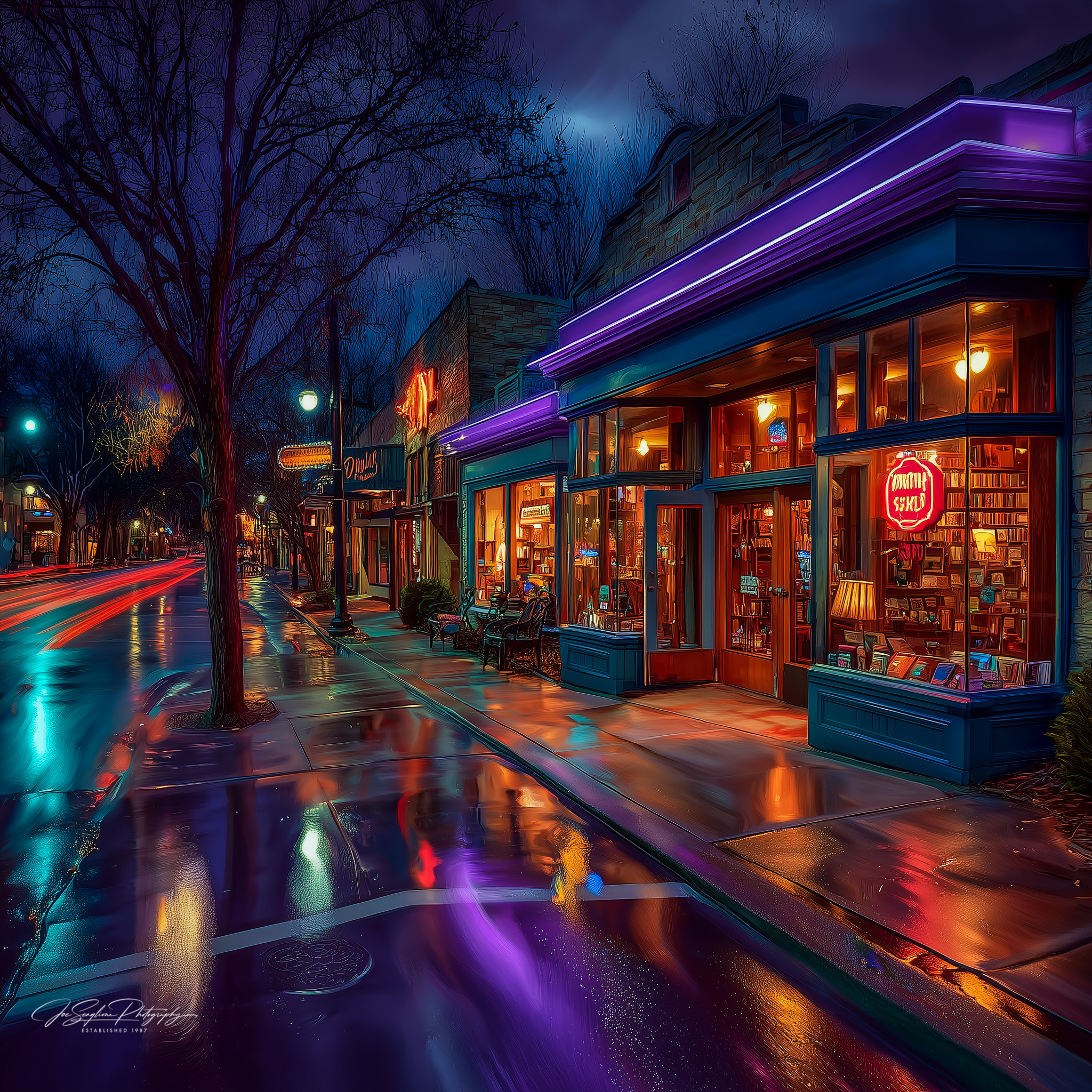 Downtown Bookstore Art Print