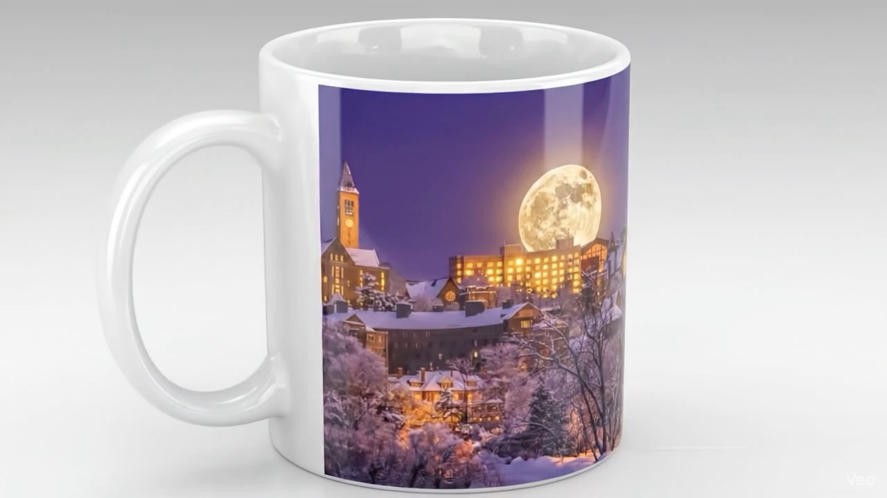 Scenic Night City Ceramic Mug Cornell University - Ithaca NY