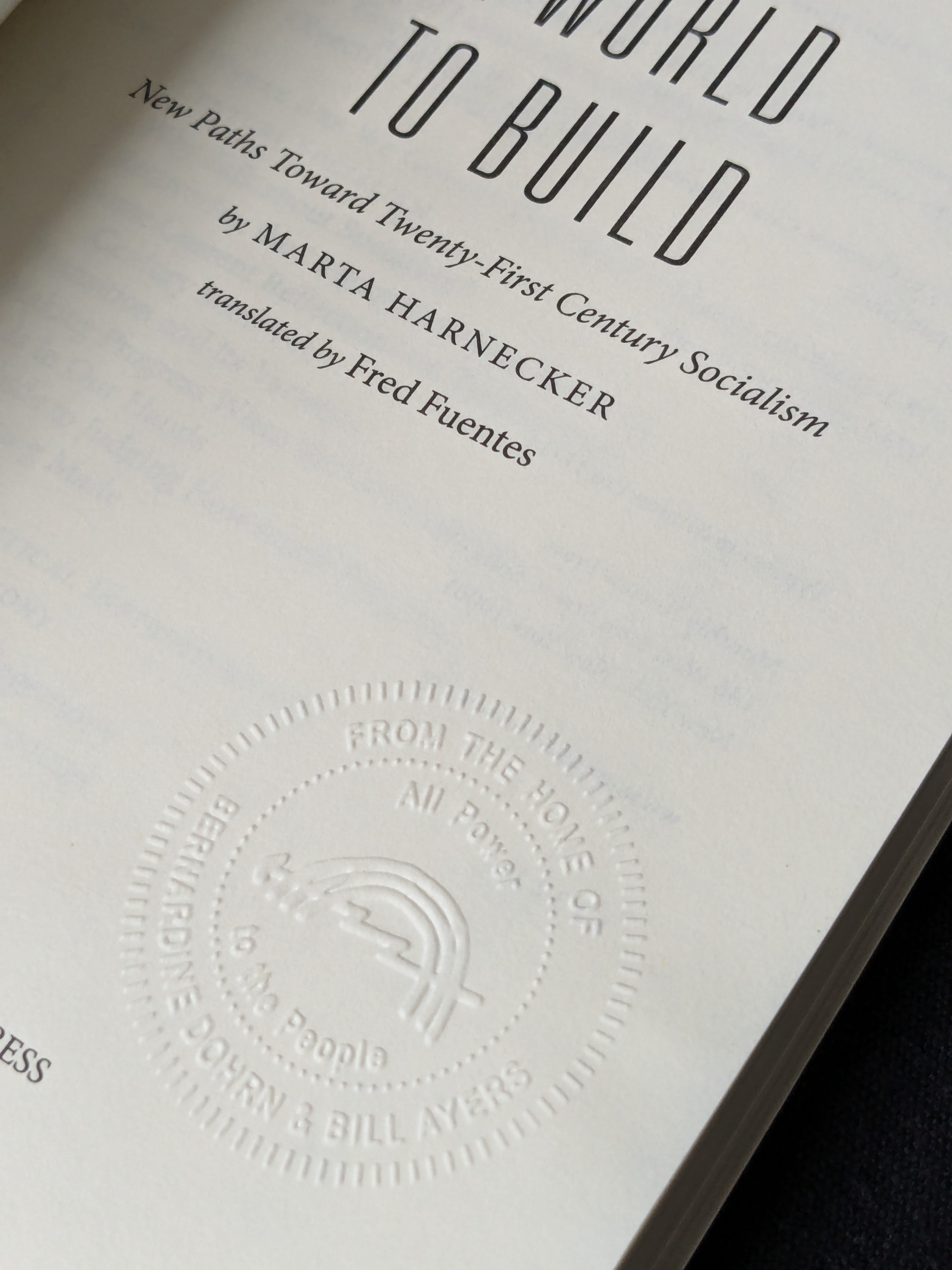 A World to Build by Marta Harnecker (2015)