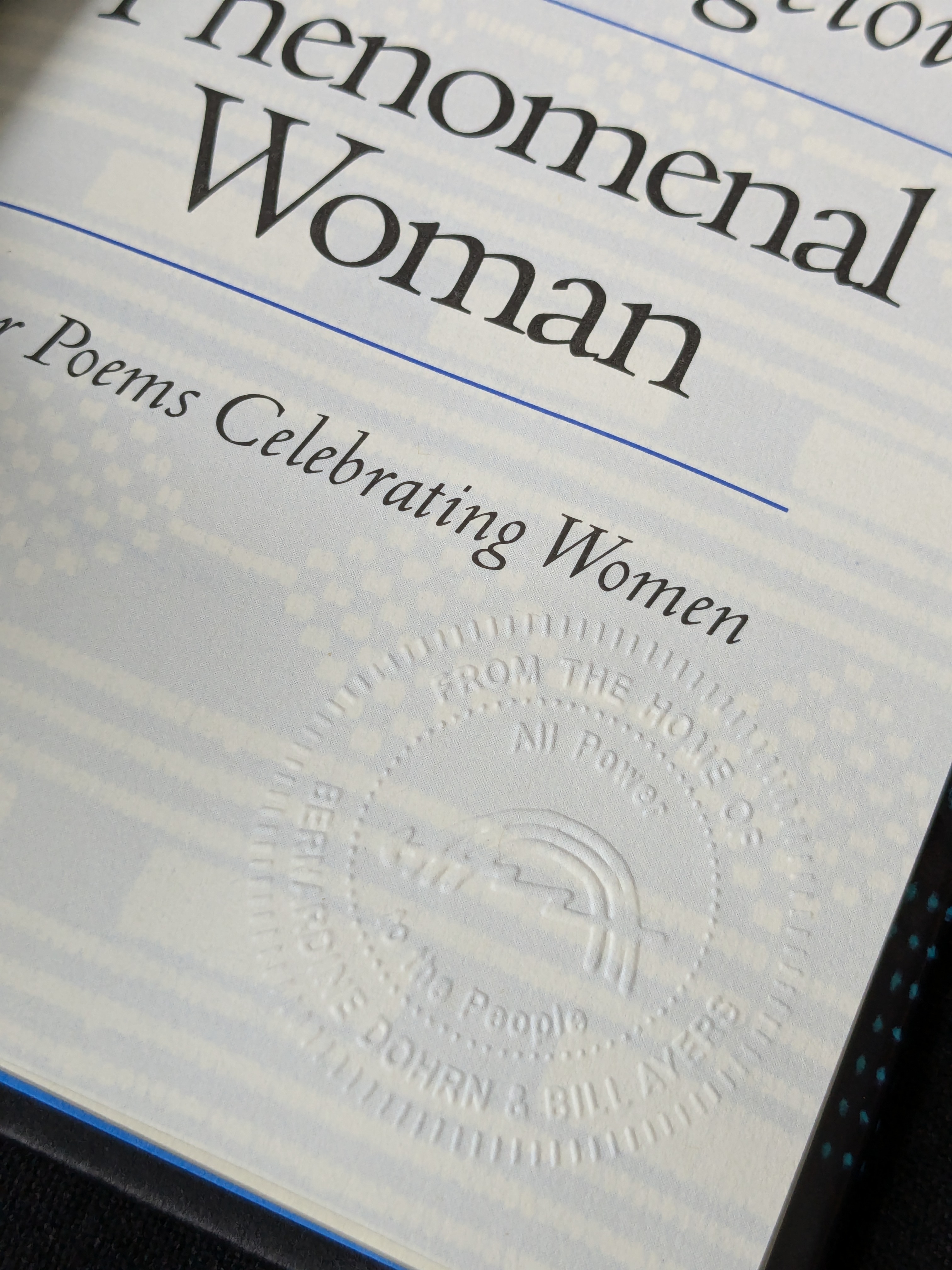 Phenomenal Woman: Four Poems Celebrating Women by Maya Angelou (1995)