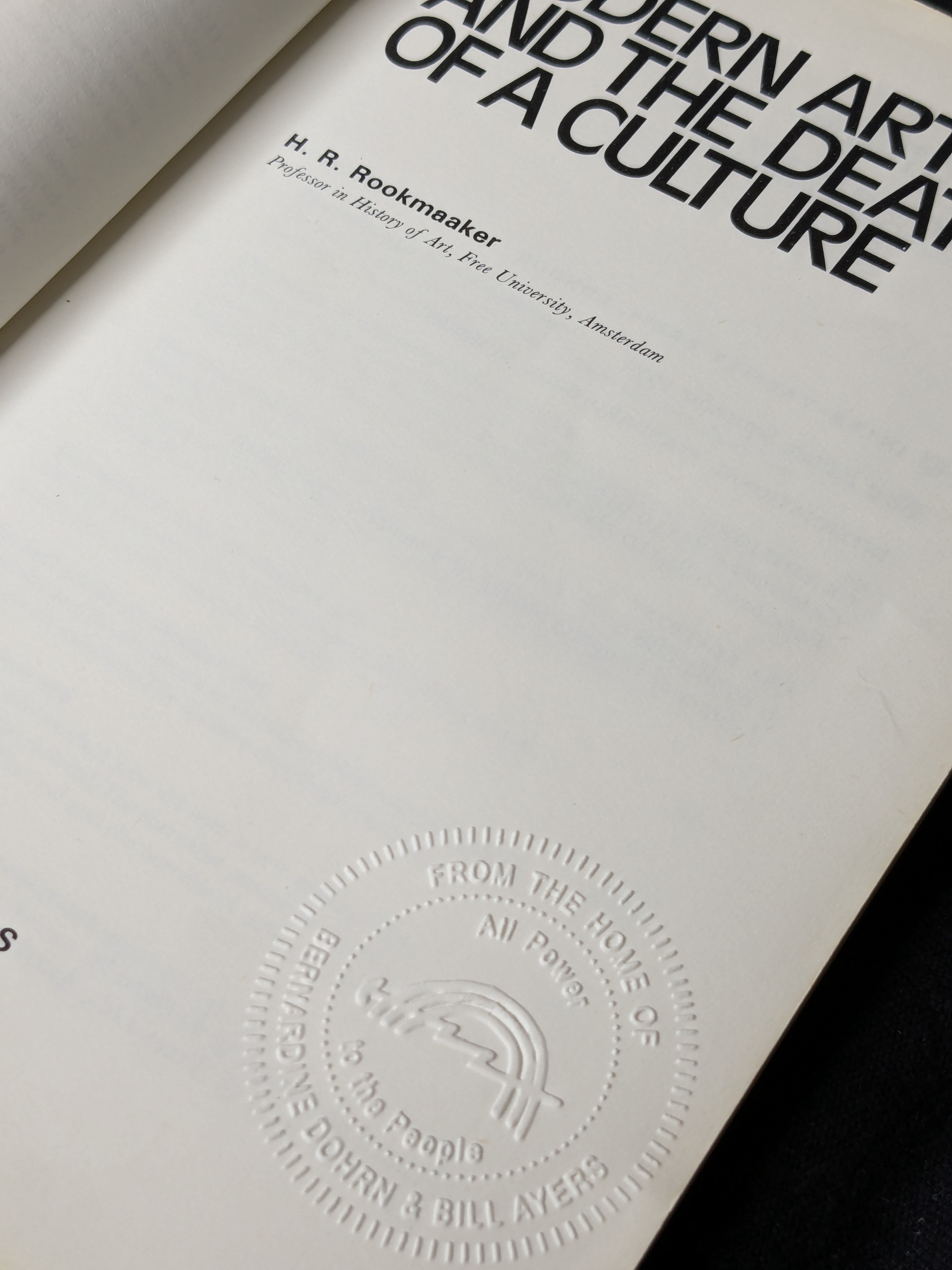 Modern Art and the Death of a Culture (1970) by H. R. Rookmaaker