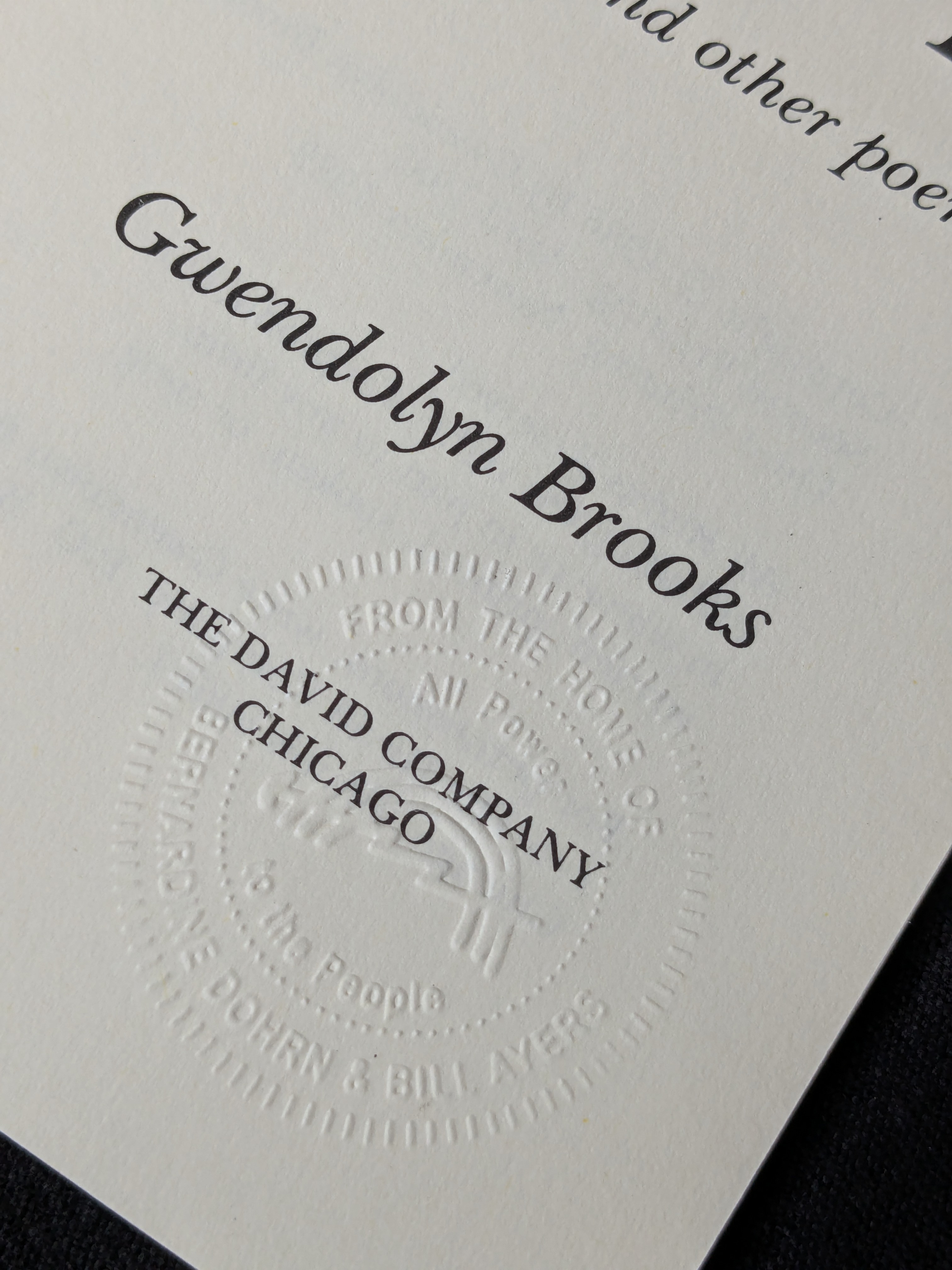 The Near-Johannesburg Boy and Other Poems (1986) by Gwendolyn Brooks