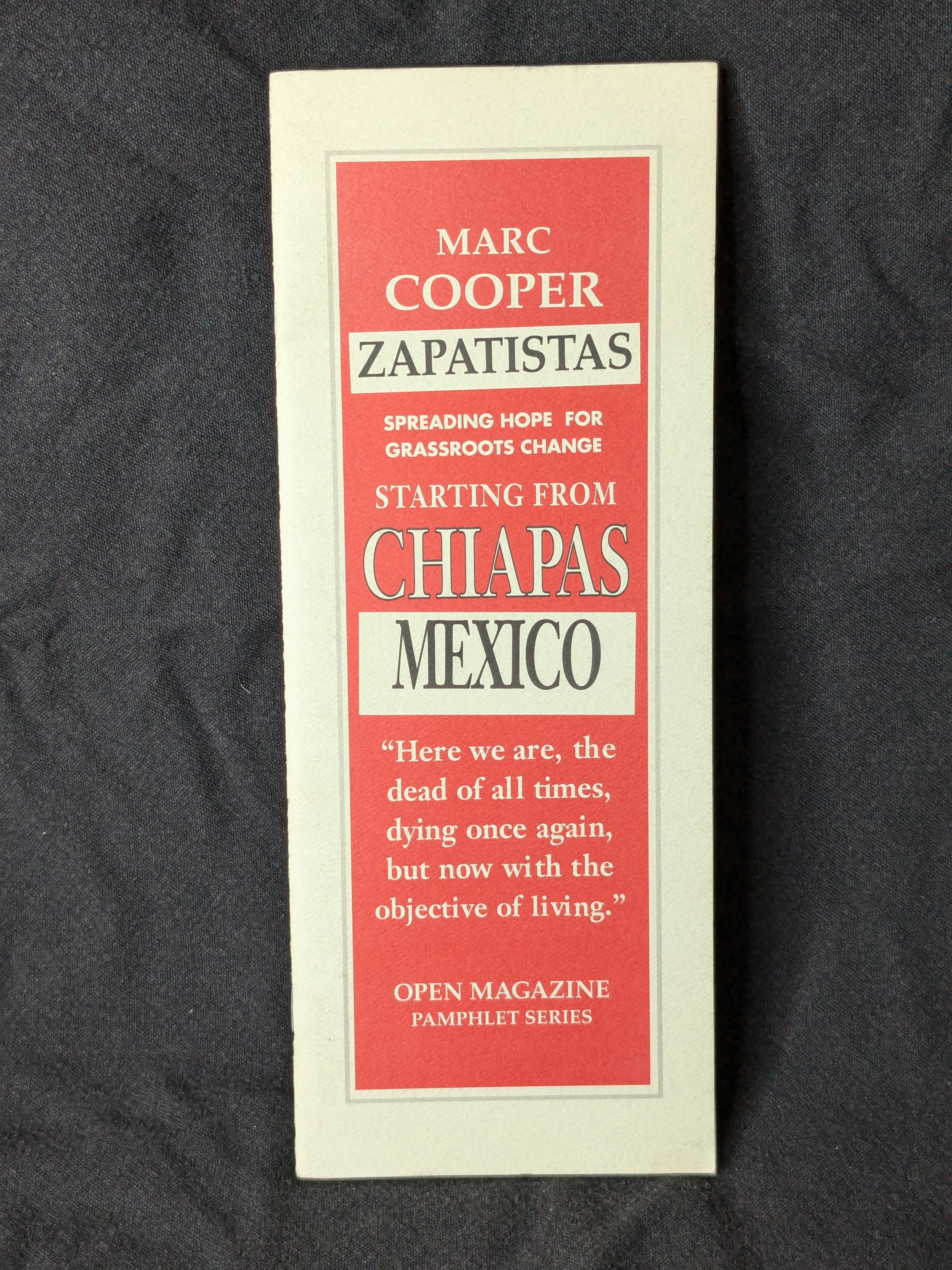 Zapatistas: Spreading Hope for Grassroots Change (1994) by Marc Cooper