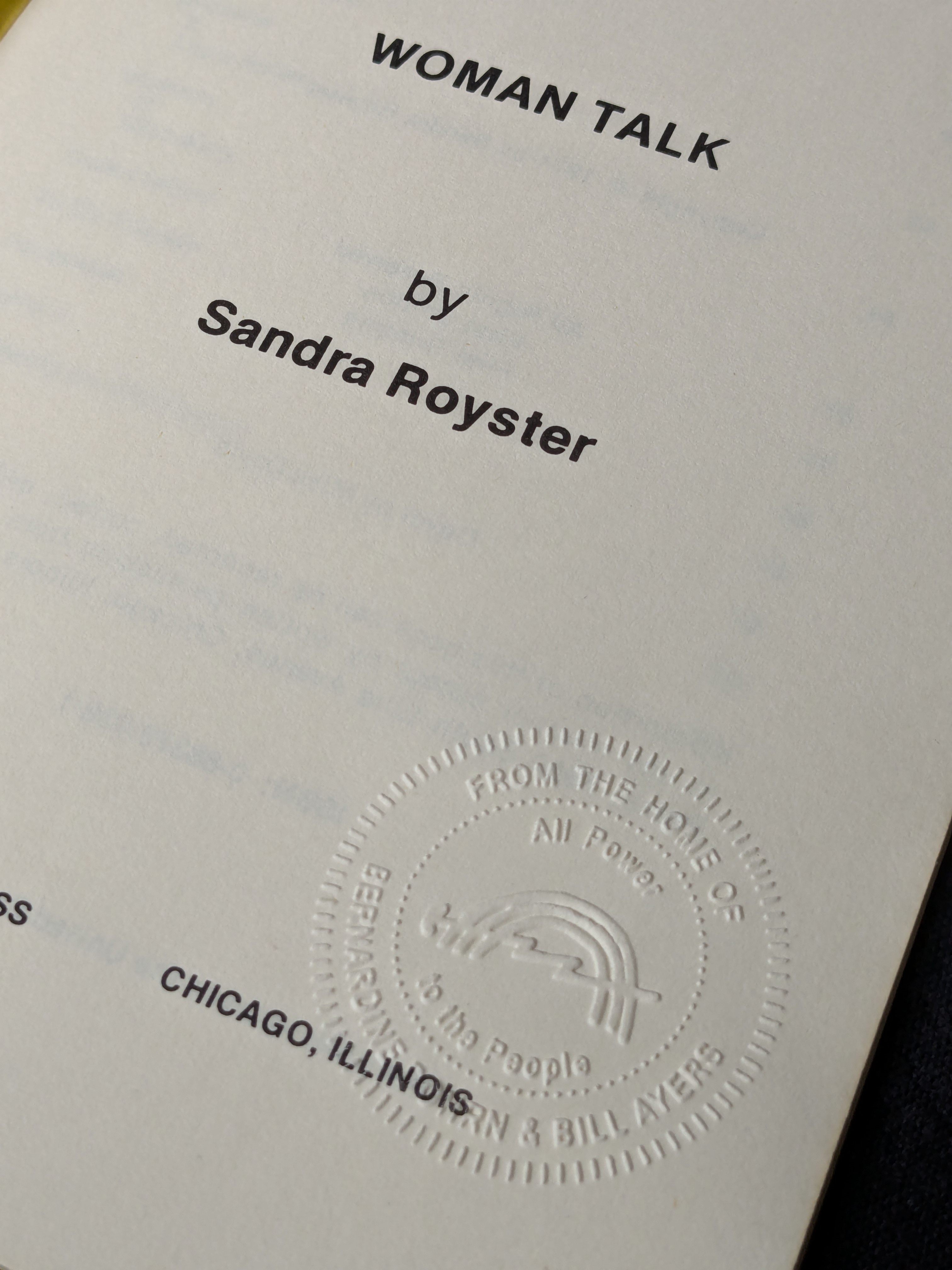 Women Talk (1975) by Sandra Royster