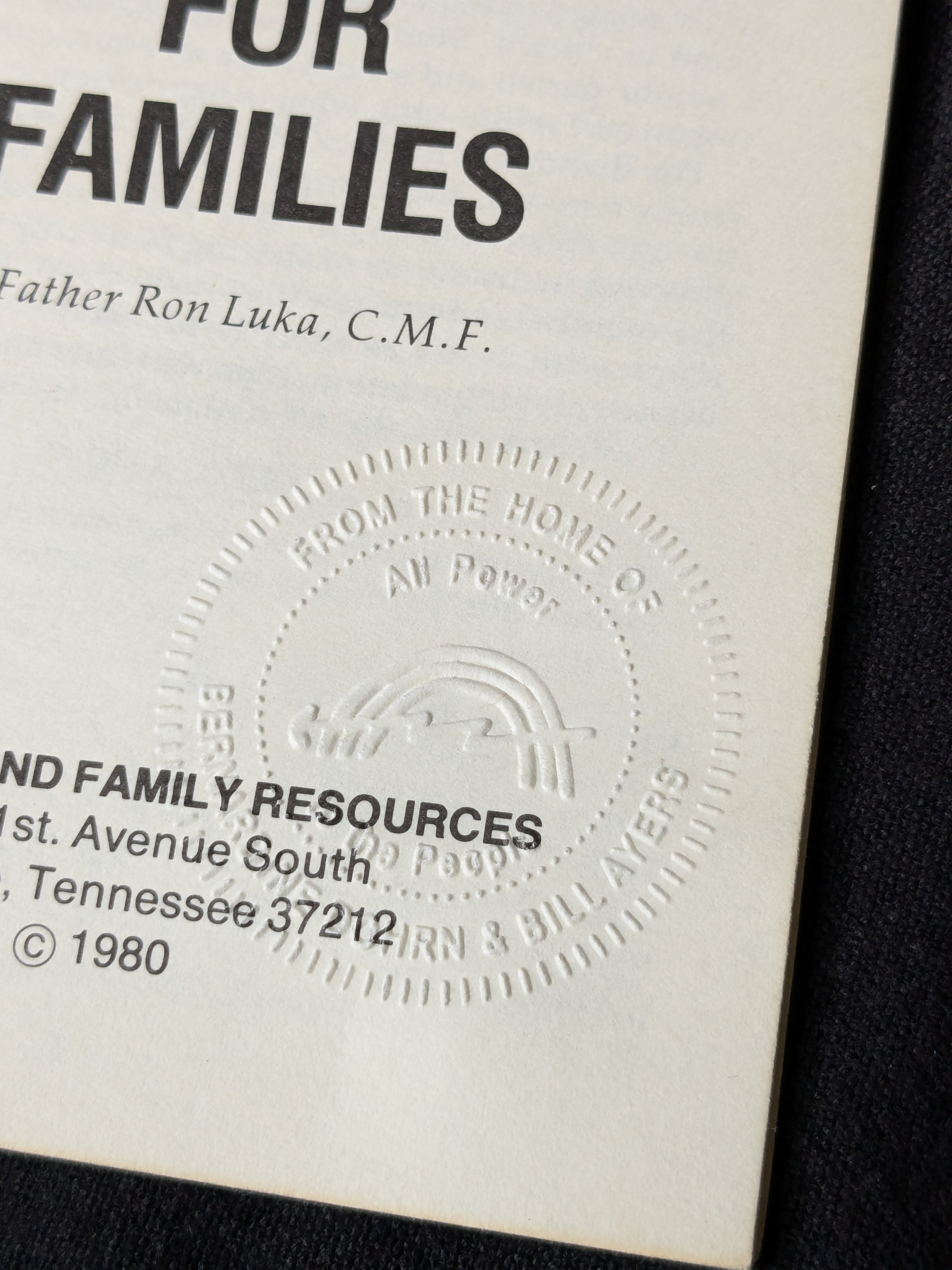 The Way of the Cross for Families (1980) by Father Ron Luka, C.M.F.