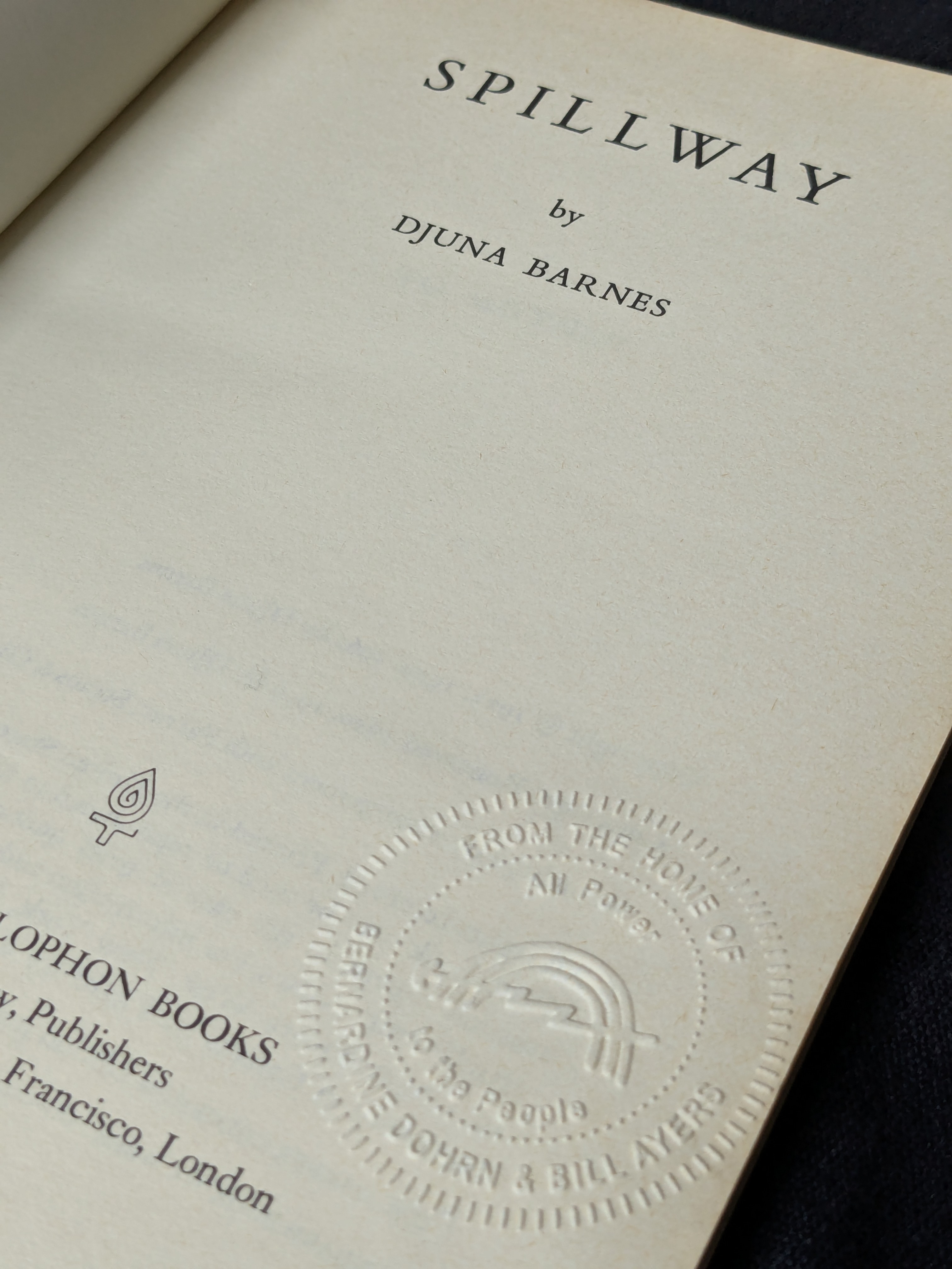 Spillway and Other Stories (1972) by Djuna Barnes