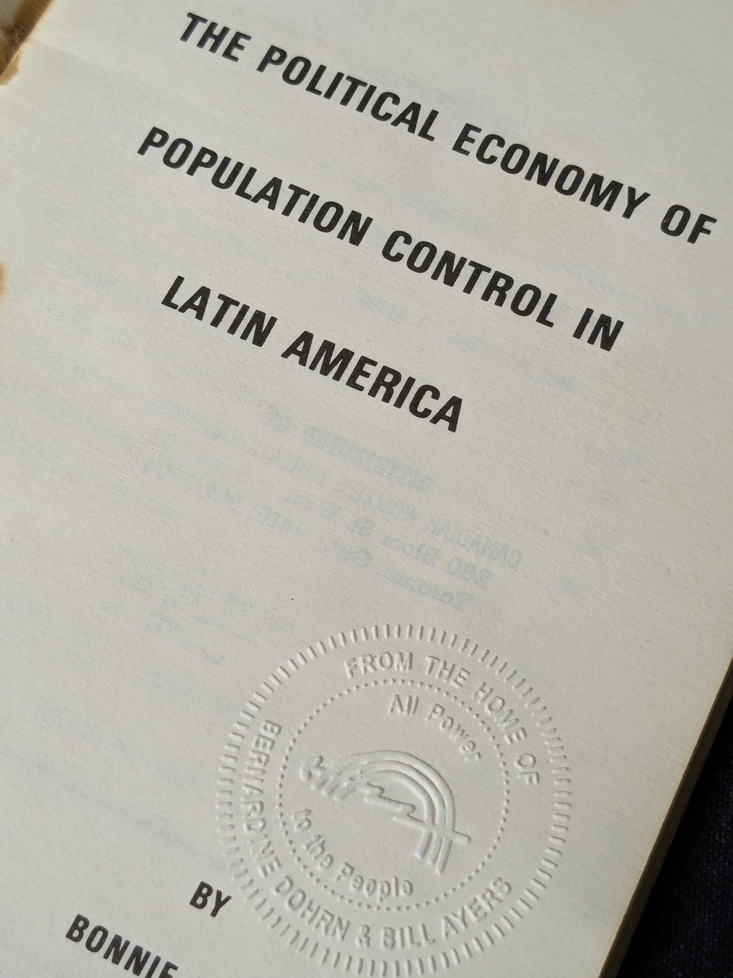 The Political Economy of Population Control in Latin America