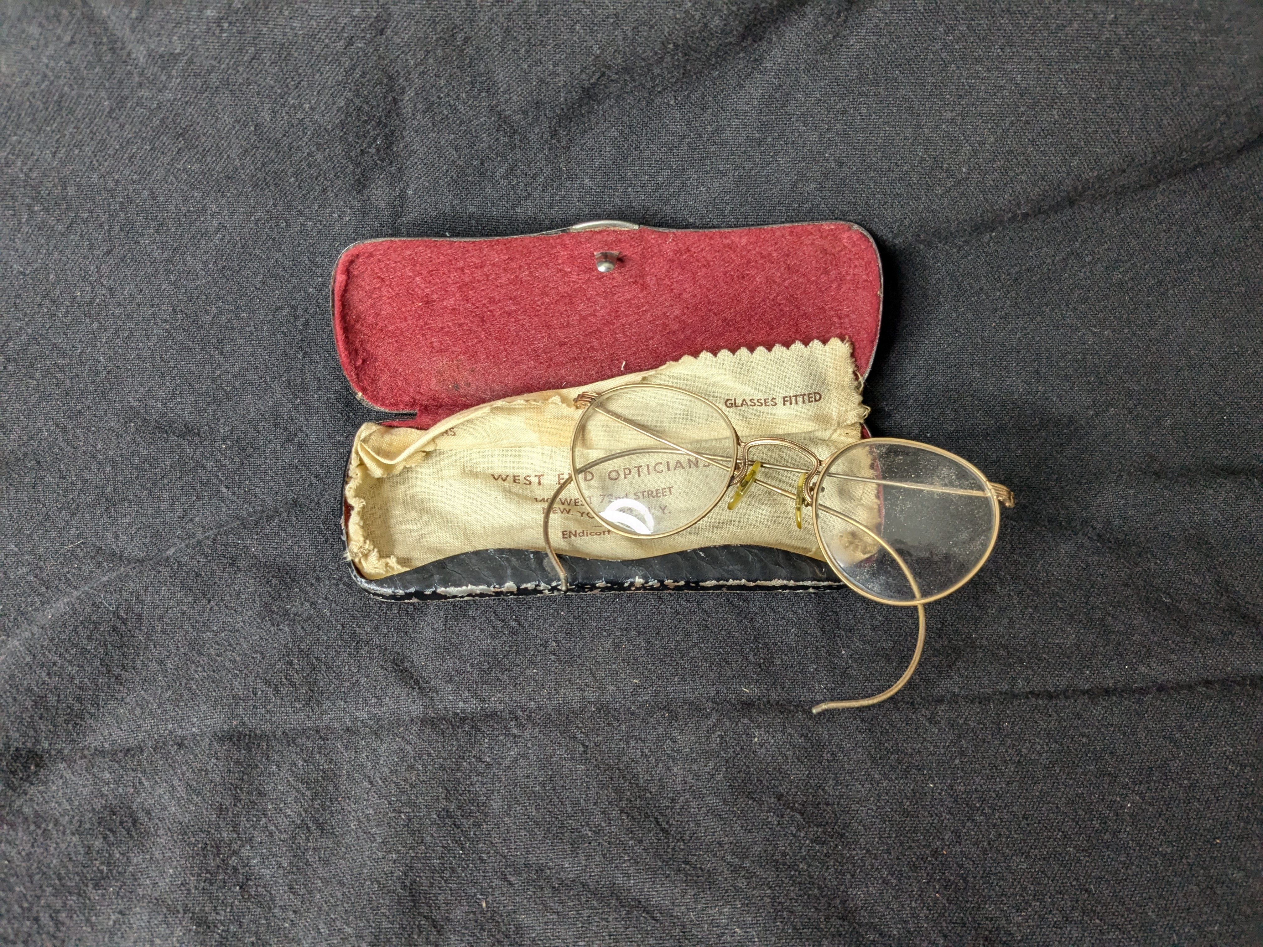 Bill Ayers’ Vintage West End Opticians Eyeglasses